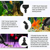 AQQA Aquarium Gravel Cleaner Kit,6 in 1 Electric Fish Tank Vacuum Cleaning Tools Water Changer,Multifunction Wash Sand Filter Water Circulation 110V 60Hz/ 20W 320GPH