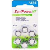 ZeniPower Size 675 Mercury Free 1.45V Hearing Aid Batteries Zinc Air (180 Batteries)