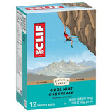 CLIF BAR - Cool Mint Chocolate with Caffeine - Made with Organic Oats - Non-GMO - Plant Based - Energy Bars - 2.4 oz. (12 Pack)