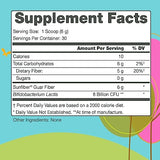 Regular Girl Organic Powder, Prebiotic Fiber Supplement and Probiotics for Women, Low FODMAP, 30 Servings, Unflavored