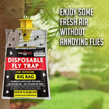 16 Pack Big Bag Fly Bag Trap - Fly Bags Outdoor Disposable Fly Trap Bag - Fly Trap Disposable Horse Fly Traps Outdoor Fly Trap Bags Outdoor Disposable Hanging Net Fly Traps Large Disposable Fly Traps