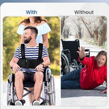 Wheelchair Seatbelt with Pocket Anti Fall Wheelchair Harness Wheelchair Accessories for Adults Adjustable Strap for Patient, Elderly & Disabled