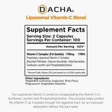 DACHA Natural Liposomal Vitamin C - 1700mg, 200 Capsules, Immune System & Collagen Booster, High Absorption Fat Soluble VIT C, Buffered, Skin Vitamins, Sunflower Lecithin