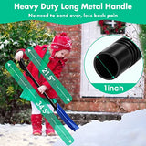 Kids Snow Shovel, Plastic Snow Shovel for Kids Toddler with Metal Handle, Lightweight Emergency Heavy Duty Shovel for Car, Detachable Shovel for Driveway Home Garden Camping Beach