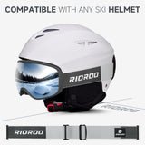 RIOROO Ski Goggles Snowboard Goggles for Men Women Adults Youth,Over Glasses OTG/100% UV Protection/Anti-fog/Wide Vision