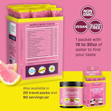 KEY NUTRIENTS Electrolytes Powder Packets - Fresh Pink Lemonade 40 Pack Hydration Packets - Travel Hydration Powder - No Sugar, No Calories, Gluten Free - Made in USA