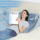 FSCGIFE Bed Wedge Pillow for Sleeping 3PCS, 20-in-1 Adjustable Memory Foam Wedge Pillow for Acid Reflux, 3-in-1 Incline Wedge Pillow for After Surgery, Snoring, Back Pain(Dark Grey)