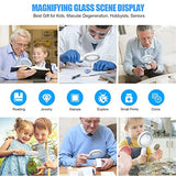 Arsir Rechargeable Magnifying Glass with Light, 30X 4.7IN Handheld Large Lightweight Lighted Magnify Lens 21 LED 3 Modes Illuminated Book Magnifier for Kids,Seniors,Reading,Inspection,Coin,Jewelry