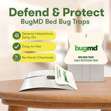 BugMD Bed Bug Trap (1 Pack, 12 Traps) - Interceptors, Bed Bug Prevention, Glue Traps, Insect Trap Indoor, Bed Bug Sticky Traps