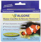 Algone Aquarium Water Clarifier and Nitrate Remover, 6 Filter Pouches - 2 Pack