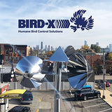 Bird-X Bird Deflector, Launches Multi-Sensory Attacks to Scare Birds Away, Ideal for Commercial and Residential Spaces, Easy to Install, 10" x 7" x 10"