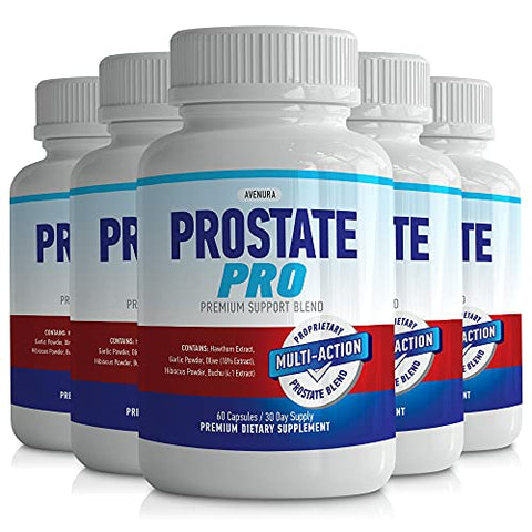 Avenura (5 Pack) Prostate Pro Supplement for Men (300 Capsules)