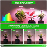 ROMSTO Grow Lights for Indoor Plants, LED Full Spectrum Plant Light for Indoor Plants, Height Adjustable Grow Light with 10 Dimmable Brightness, 8/12/16H On/Off Timer, Ideal for Small Plants,2 Packs