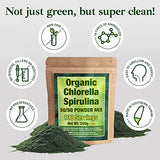 Good Natured Organic Spirulina and Chlorella Powder 50/50 Mix - 3 Month Supply - Vegan & Non-GMO Chlorella and Spirulina Powder