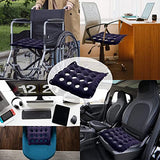 KriToy 2PCS Inflatable Seat Cushions for Pressure Relief - Ideal Waffle Cushion for Prolonged Sitting - Wheelchair Cushion for Pressure Sore - Ideal Seat Cushion with with Inflatable Pump - Purple