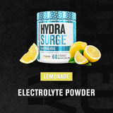 HYDRASURGE Electrolyte Powder - Hydration Supplement with Key Minerals, Himalayan Sea Salt, Coconut Water, More - Keto Friendly, Sugar Free & Naturally Sweetened - 60 Servings, Refreshing Lemonade