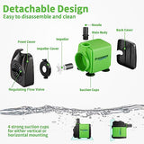 FREESEA Submersible Aquarium Fountain Pump: 400GPH 25W Adjustable Ultra Quiet Small Fish Tank Water Pump with 5ft Tubing for Outdoor | Pond | Hydroponic | Waterfall