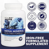 Mega Minerals Supplement by Youfit Nutrition | All 72 Trace Minerals | Premium Formula with Source of Minerals and Immune Health Support | Iron Free | All in One |1000mg Calcium 500mg Magnesium