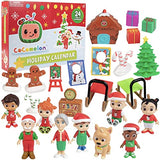 CoComelon 2023 Holiday Advent Calendar, 24 Piece Christmas Toy Playset - Set Includes Articulated Character Figures & Accessories - Features JJ, Cody and More! - Gift for Toddlers Kids Preschoolers