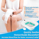 G GREENLY-AG Electric Sitz Bath for Hemorrhoids with Air Bubbler and Manual Option-Soothing Relief for Postpartum Care, Hemorrhoids Pain and Prostate