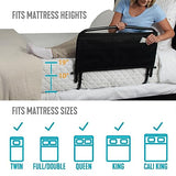 Stander 30" Safety Bed Rail with Padded Pouch, Folding Bedside Safety Guard Rail for Adults, Seniors, and Elderly, Under Mattress Bed Safety Handle for Home, Fits Most King, Queen, Full, and Twin Beds