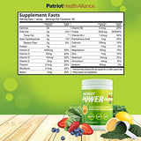 Patriot Power Greens: Green Drink - Organic Superfood Dietary Supplement - 40+ Fruits & Vegetables - 60 Day Supply - 11.43 Ounce