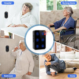 Wireless Caregiver Pager Call Button Nurse Call System 500Ft Range with LED Number Display for Elderly/Patient/Disabled at Home/Hospital/Clinic(6 Waterproof Call Button & 1 Receiver)