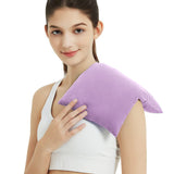 Heating Pad Microwavable with Washable Cover, 8 x 12 Multipurpose Microwave Heating Pad for Neck and Shoulders, Moist Heat Bean Bag Warm Compress for Knee, Muscles, Joints, Wrist, Abdomen (Purple)