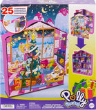 Polly Pocket Dolls Advent Calendar, Gingerbread House Playset with 25 surprise gifts!