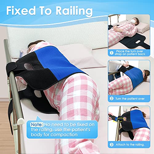 Patient Turning Device Belt For Bed Rails Elderly Adults Safety Hospital Beds For Home Use Transfer Belts For Lifting Seniors Multifunctional Turnover Bedridden Disability Prevention Bed Sore Aid Care