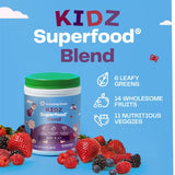 Amazing Grass Kidz Superfood: Organic Greens, Fruits, Veggies, Beet Root Powder & Probiotics for Healthy Kids, Berry Blast, 30 Servings