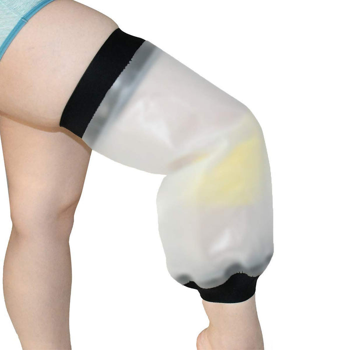 Knee Cover for Showering After Surgery, Adult Extra Large Knee Cast Cover for Shower Waterproof Knee Replacement Shower Protector for ACL, TKR Surgery, Wound and Bandage (XL Knee 23.6 inch Long)