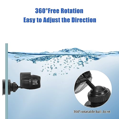 AQUANEAT Aquarium Wavemaker Circulation Pump, 480GPH Fish Tank Powerhe ...