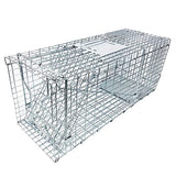 Large Collapsible Humane Live Animal Cage Trap No-Kill Trapping Kit for Humane Catch Release Rabbits, Stray Cat, Squirrel, Raccoon, Other Fit Sized Animals, Heavy Duty, 2-Doors 32" x 11.5" x 12.5"