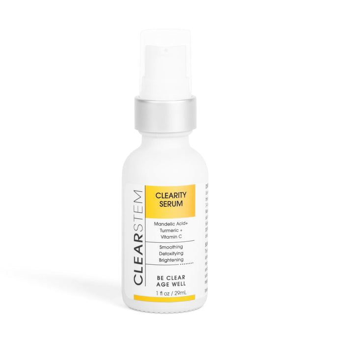 CLEARstem CLEARITY Exfoliating Facial Serum with Vitamin C, Turmeric and Mandelic Acid, 1 Oz