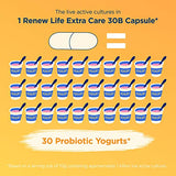 Renew Life Extra Care Go-Pack Probiotic Capsules, Daily Supplement Supports Immune, Digestive and Respiratory Health, L. Rhamnosus GG, Dairy, Soy and gluten-free, 30 Billion CFU, 30 Ct