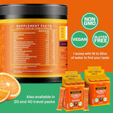 KEY NUTRIENTS Electrolytes Powder No Sugar - Tangy Orange Electrolyte Powder - Hydration Powder - No Calories, Gluten Free Keto Electrolytes Powder Packets (20, 40 or 90 Servings)