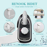 RENOOK Fresh Water Bidet Attachment for Toilet - Self Cleaning Dual Nozzle Sprays Hot & Cold Water – Non Electric Bidet Toilet Seat Attachment - Toilet Washer Bidet Seat for Female & Male Hygiene.