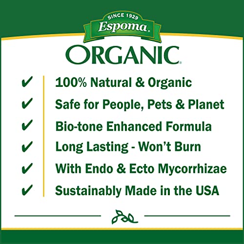 Espoma Organic Bio-Tone Starter Plus 4-3-3 Natural & Organic Food with Both Endo & Ecto Mycorrhizae; 8 lb. Bag; The Ultimate Starter Plant Food