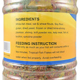 Premium Color Enhancing Tropical Fish Food Flakes - 2.5lb Bulk Fish Food| Suitable for all Freshwater, Marine, Pond, And Goldfish | Nutritious Diet with Shrimp, Plankton, and Spirulina