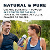 Grass-Fed Bone Broth Capsules with Collagen from Organic Bone Broth Powder. 180 Caps. Collagen Supplement from Organic Bone Broth Powder. Supports Nails, Hair, Joints and Digestive Health*.