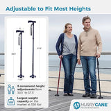 HurryCane HCANE-BL-C2 Freedom Edition Foldable Walking Cane with T Handle, 37.5 Inches extended length, Trailblazer Blue