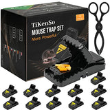 12 Pack Mouse Trap with 1 Indoor Home Humane Mouse Traps with 12 Trap Sticky and Powerful Mousetrap for Living Room Kitchen Garden Balcony