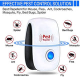 Ultrasonic Pest Repeller for Indoor Fleas, Insects, Rats - Non-Toxic, Safe for Humans, Pets - For Home, Office, Hotel