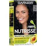 Garnier Nutrisse Nourishing Hair Color Creme, 11 Blackest Black (Packaging May Vary)