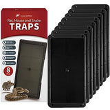 LULUCATCH Super Glue Traps 8 Pack for Mice & Snakes, Larger, Heavier Sticky Traps with Non-Toxic Glue. Sticky Mouse Traps Indoor, Easy to Set, Safe to Children & Pets