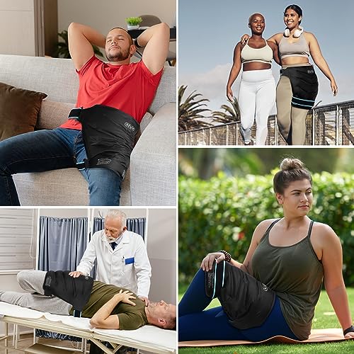 REVIX Extra Large Hip Ice Pack Wrap After Surgery, Reusable Cold Pack for Bursitis Hip Replacement Surgery, Gel Ice Packs for Injuries Cold Compress