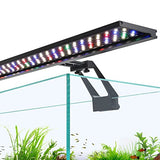 hygger Clip On Full Spectrum Aquarium LED Light, 22W Day-Night Dual Timer Sunrise-Day-Sunset-Moon Fish Tank Light, Adjustable Timer Brightness with 9 Colors for Planted Tank