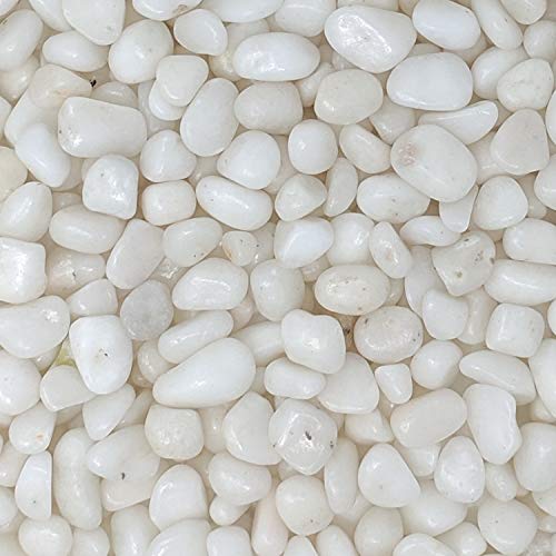 Midwest Hearth Natural Decorative Polished White Pebbles 3/8" Gravel Size (5-lb Bag)