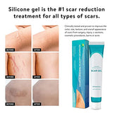 Aroamas Scar Advanced Scar Gel - Medical-Grade Silicone Scar Gel for Surgical Scars, for Face, Scar gel with silicone for Keloids, C-Section, Cosmetic Procedures, Burns, Injuries - 45g